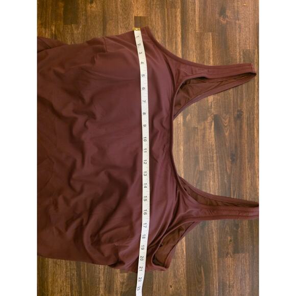 Amazon Essentials One-Piece Swimsuit Deep Brown Size 5X Plus Size Scoop Neck NWT - Picture 2 of 9